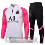 Paris Saint Germain Insieme Completo rosa bianco nero Bambino Giacca 2021-22