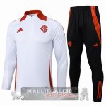 Set Completo Felpa Allenamento Formazione Internacional 2025 2026 Bianco Nero