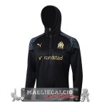 Giacca Felpa Cappuccio Marsella 2023-24 Nero Grigio
