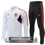Bayern Monaco Insieme Completo Bianco Nero Rosso Bambino Giacca Lunga Zip 2023-24