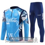Set Completo Sudadera Formazione Bambino Napoli 2024 2025 Blu