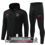 Paris Saint Germain Insieme Completo Bambino Nero Rosso Giacca Felpa Cappuccio 2022-23