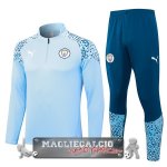Manchester City Insieme Completo Blu Luce Felpa Da Allenamento 2023-24