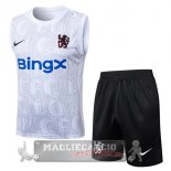 Set Completo Chelsea Maglia Formazione Senza Maniche 2025 2026 Bianco Blu Nero