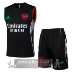 Set Completo Arsenal Maglia Senza Maniche Formazione 2025 2026 Nero Rosso