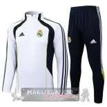 Set Completo Felpa Allenamento Formazione Real Madrid 2025 2026 Bianco Nero
