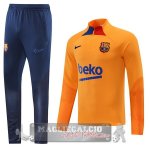 Barcellona Insieme Completo Blu Giallo Giacca 2022-23