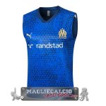 Marsella Senza Maniche Formazione Maglia Calcio 2023-24 Blu Bianco