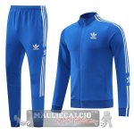 Adidas Set Completo Blu Navy Nero Giacca Lunga Zip 2022-23