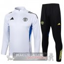 Set Completo Felpa Allenamento Formazione Manchester United 2025 2026 Bianco Nero