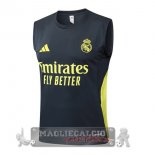 Maglia Formazione Senza Maniche Real Madrid 2025 2026 Grigio Giallo