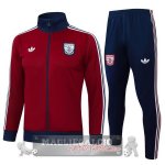 Set Completo Lunga Zip Giacca Arsenal 2025 2026 Borgogna Blu