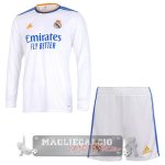 Real Madrid Set Completi Bambino Maglia Calcio Home Manica Lunga2021-22