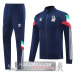 Set Completo Lunga Zip Giacca Italia 2025 Blu Navy Rosso
