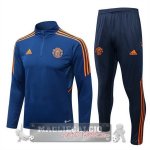 Manchester United Insieme Completo Blu Arancione Giacca 2022-23