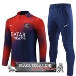 Paris Saint Germain Insieme Completo Rosso Blu Navy Felpa Da Allenamento 2023-24