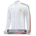 Giacca Lunga Zip Italia 2024 Bianco