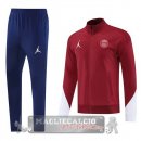 Set Completo Lunga Zip Giacca Paris Saint Germain 2025 2026 Blu Rosso Bianco