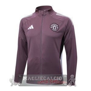 Lunga Zip Giacca Manchester United 2025 2026 Purpureo Bianco