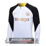 Chelsea Bianco Nero Felpa Da Allenamento 2023-24