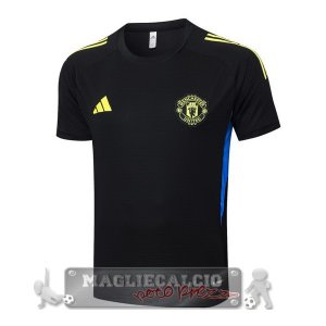 Maglia Formazione Manchester United 2025 2026 Nero Giallo