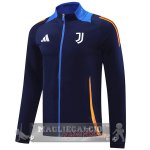 Set Completo Lunga Zip Giacca Juventus 2024 2025 Blu Navy Arancione