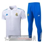 Real Madrid Bianco Blu Maglia POLO Set Completo 2025 2026