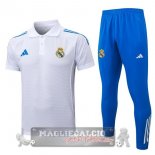 Real Madrid Bianco Blu Maglia POLO Set Completo 2025 2026