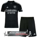 Portiere Maglia Calcio Set Completo Uomo Arsenal 2023-24 Nero