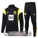 Borussia Dortmund Insieme Completo Nero Giallo Bianco Felpa Da Allenamento 2023-24