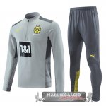 Borussia Dortmund Insieme Completo Grigio Giacca 2021-22