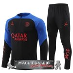 Paris Saint Germain Set Completo Bambino Blu I Nero Felpa Da Allenamento 2022-23