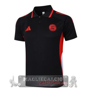 Bayern Monaco Nero Rosso Maglia POLO 2025 2026