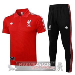 Liverpool Rosso Nero Maglia POLO Set Completo 2025 2026