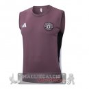 Maglia Formazione Senza Maniche Manchester United 2025 2026 Purpureo