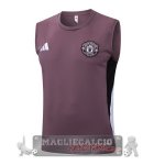 Maglia Formazione Senza Maniche Manchester United 2025 2026 Purpureo
