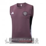 Maglia Formazione Senza Maniche Manchester United 2025 2026 Purpureo
