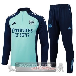Set Completo Felpa Allenamento Formazione Arsenal 2025 2026 Verde Blu Navy