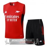 Set Completo Arsenal Maglia Senza Maniche Formazione 2025 2026 Rosso Nero Set Completo Arsenal Maglia Senza Maniche Formazione 2025 2026 Rosso Nero