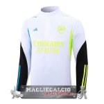 Arsenal Bianco Nero Giallo Felpa Da Allenamento 2023-24