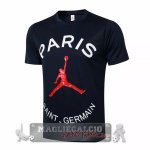 Paris Saint Germain Formazione Maglia Calcio 2021-22 Nero Rosso