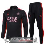 Set Completo Sudadera Formazione Paris Saint Germain Bambino 2023-24 Rosso II Nero