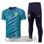 Brasile Formazione Set Completo Maglia Calcio 2022 Verde I Nero