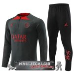 Paris Saint Germain Set Completo Bambino Grigio Nero Rosso Felpa Da Allenamento 2022-23