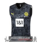 Borussia Dortmund Formazione Senza Maniche Maglia Calcio 2023-24 Nero Grigio Borussia Dortmund Formazione Senza Maniche Maglia Calcio 2023-24 Nero Grigio