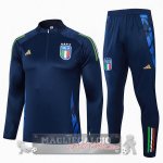 Set Completo Sudadera Formazione Bambino Italia 2024 Blu Navy