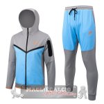 Nike Set Completo Grigio Blu Giacca Felpa Cappuccio 2022-23
