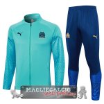 Set Completo Giacca Lunga Zip Marsella 2023-24 Verde Blu