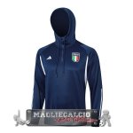 Giacca Felpa Cappuccio Italia 2023 Blu Navy Bianco