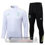Set Completo Felpa Allenamento Formazione Juventus 2025 2026 Bianco Rosa Nero